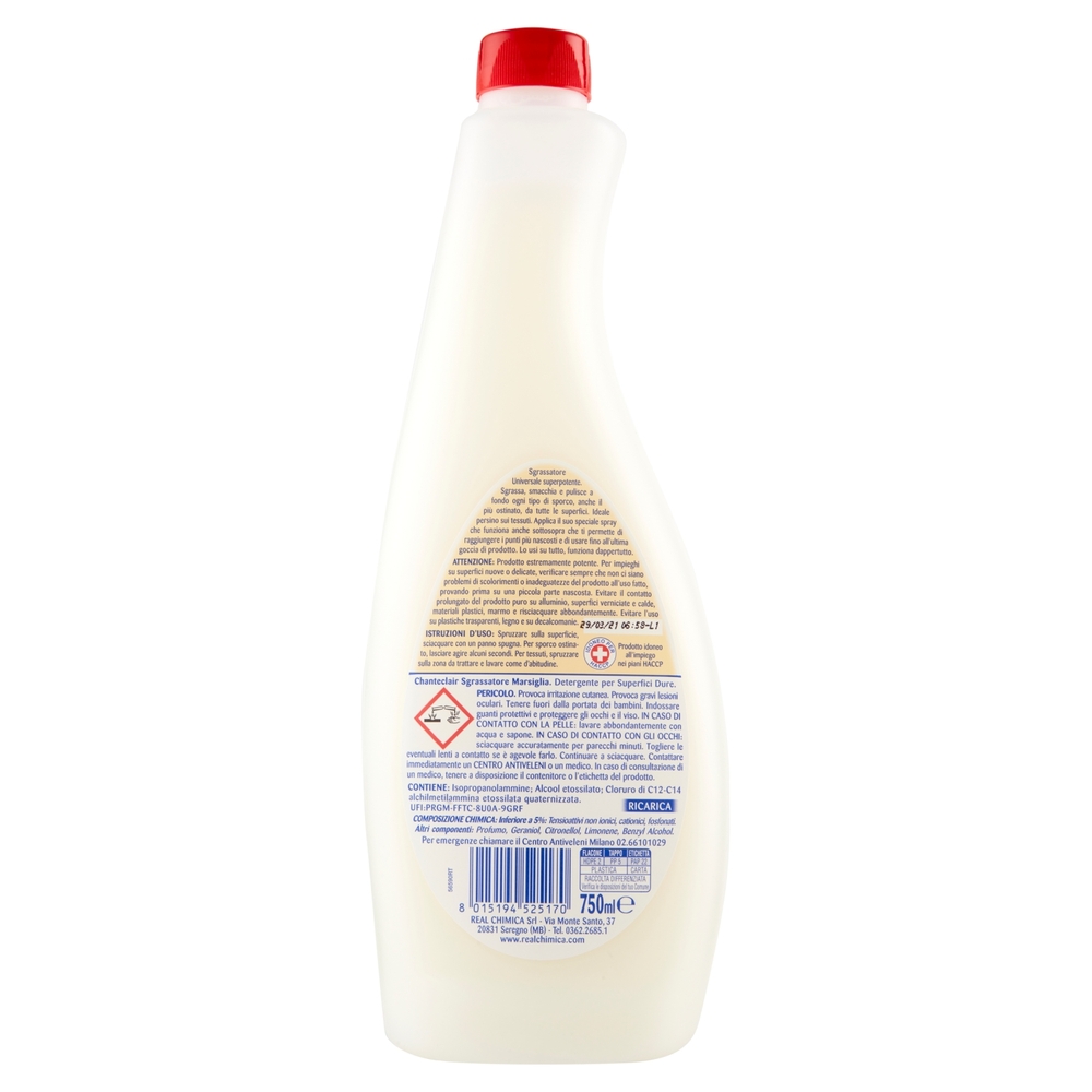 Chanteclair Sgrassatore universale Profumo di Marsiglia Ricarica 750 ml